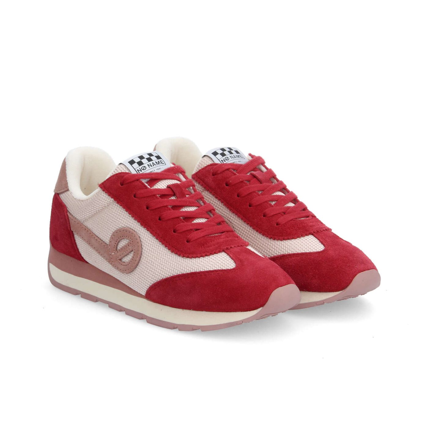 CITY RUN JOGGER W - KNIT/SUEDE - ROSA/ROSSO